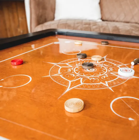 Woodestic Carrom Set (Hêtre vapeur - Ébène)