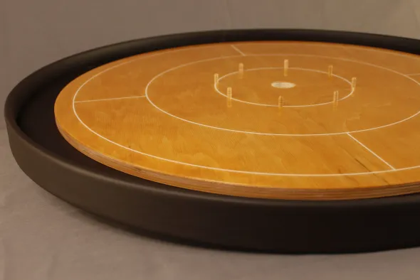 Woodestic Crokinole Travel Set (Hêtre vapeur - Chocolat noir)
