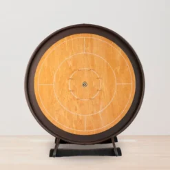 Woodestic Crokinole Travel Set (Hêtre vapeur - Chocolat noir)