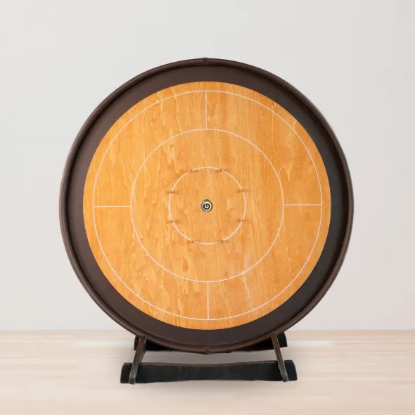 Woodestic Crokinole Travel Set (Hêtre vapeur - Chocolat noir)