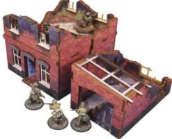 WW2 Ostfront Stalingrad - Small House with Garage