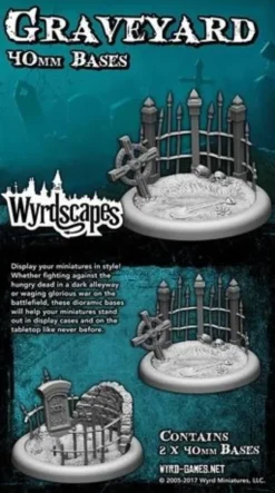 Wyrdscape Bases - 2x Graveyard 40mm