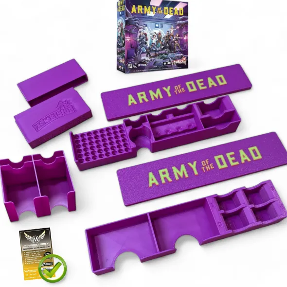 Zombicide Army of the Dead - Insert rangement fuschia compatible
